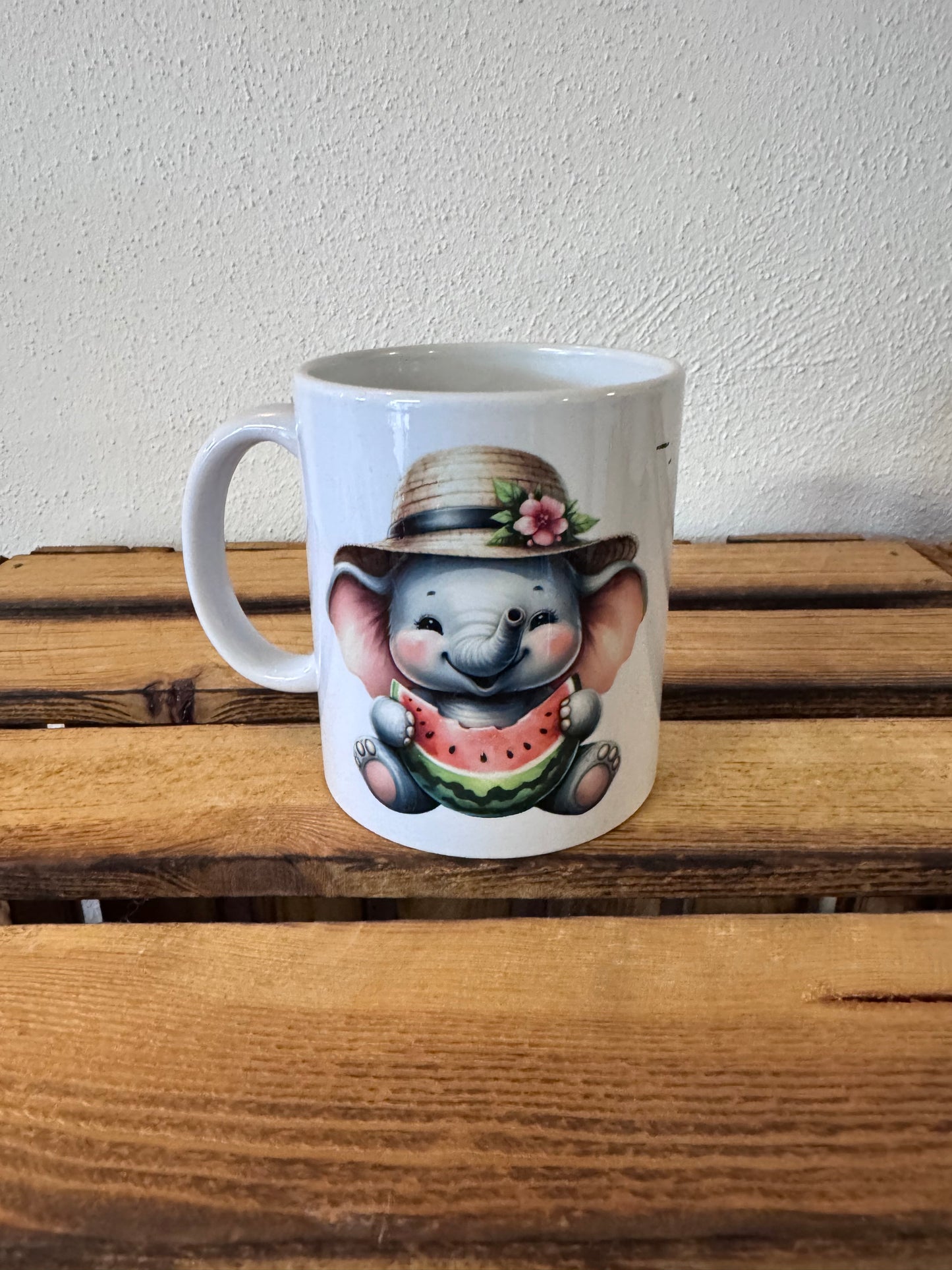 Elefant - Melone / Tasse sublimiert