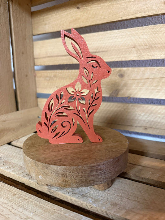 Osterhase Floral sitzend