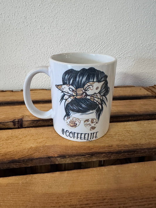 Coffeelife/ Tasse sublimiert
