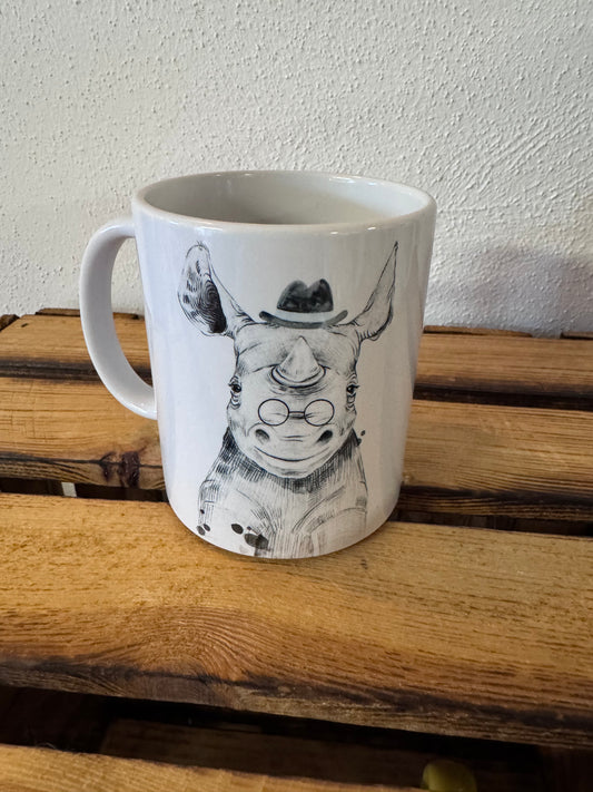 Nashorn / Tasse sublimiert