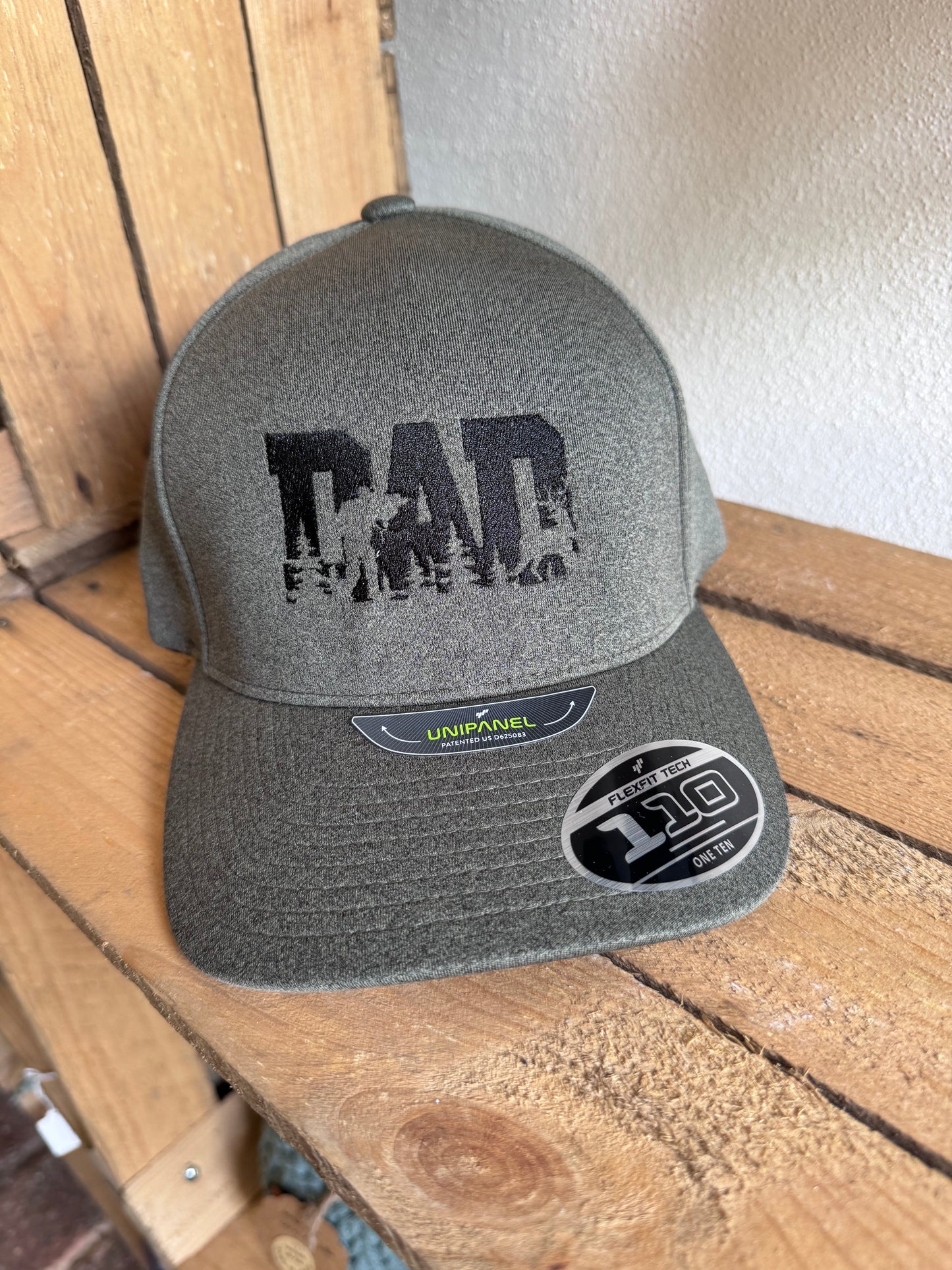 Bestickte Cap grau Melange