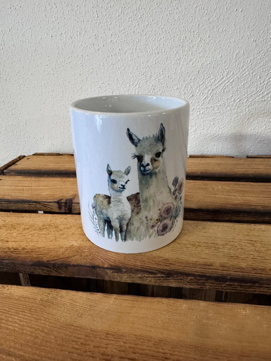 Alpaka (Mutter und Kind)/ Tasse sublimiert
