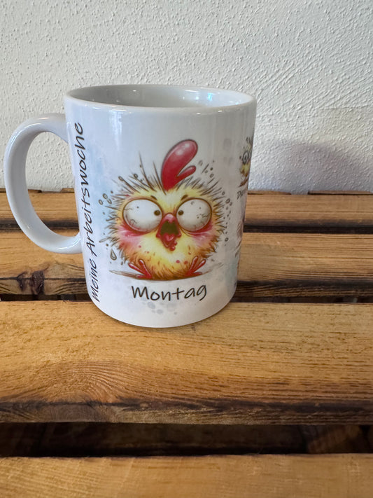 Meine Arbeitswoche / Tasse sublimiert