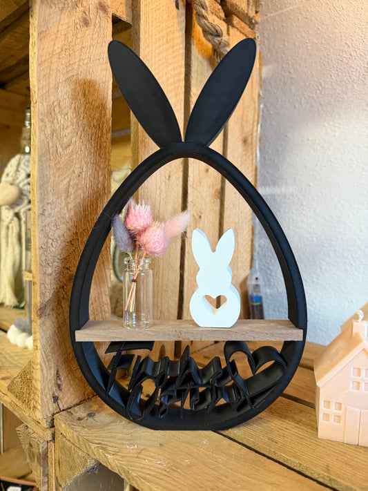 Frohe Ostern Loop mit Hase und Trockenblumen