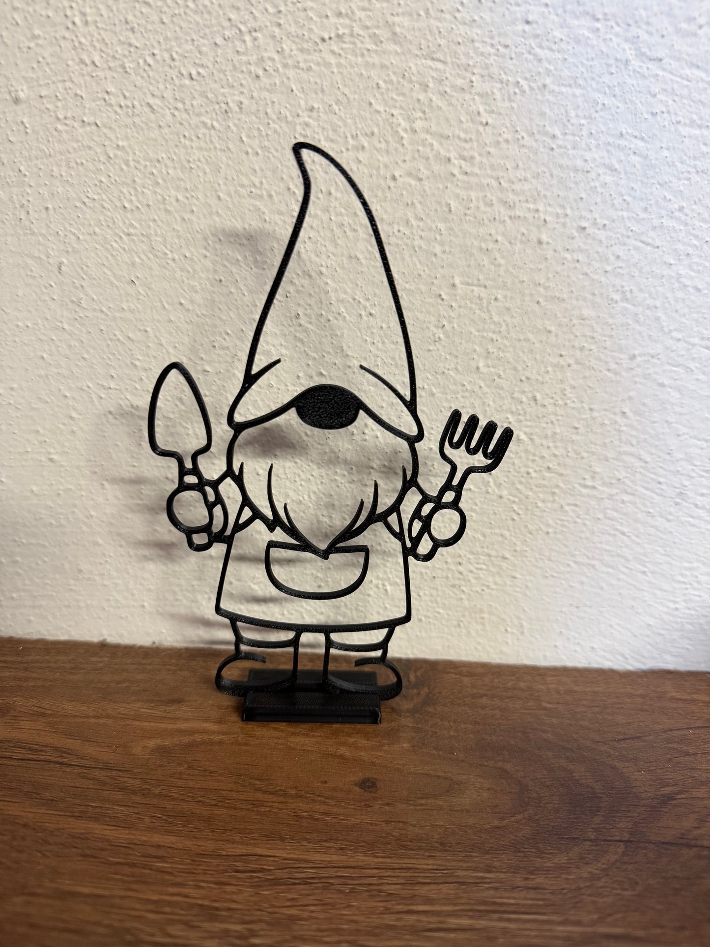 Schattenbild Zwerg incl. kleinem Fuß zum Aufstellen